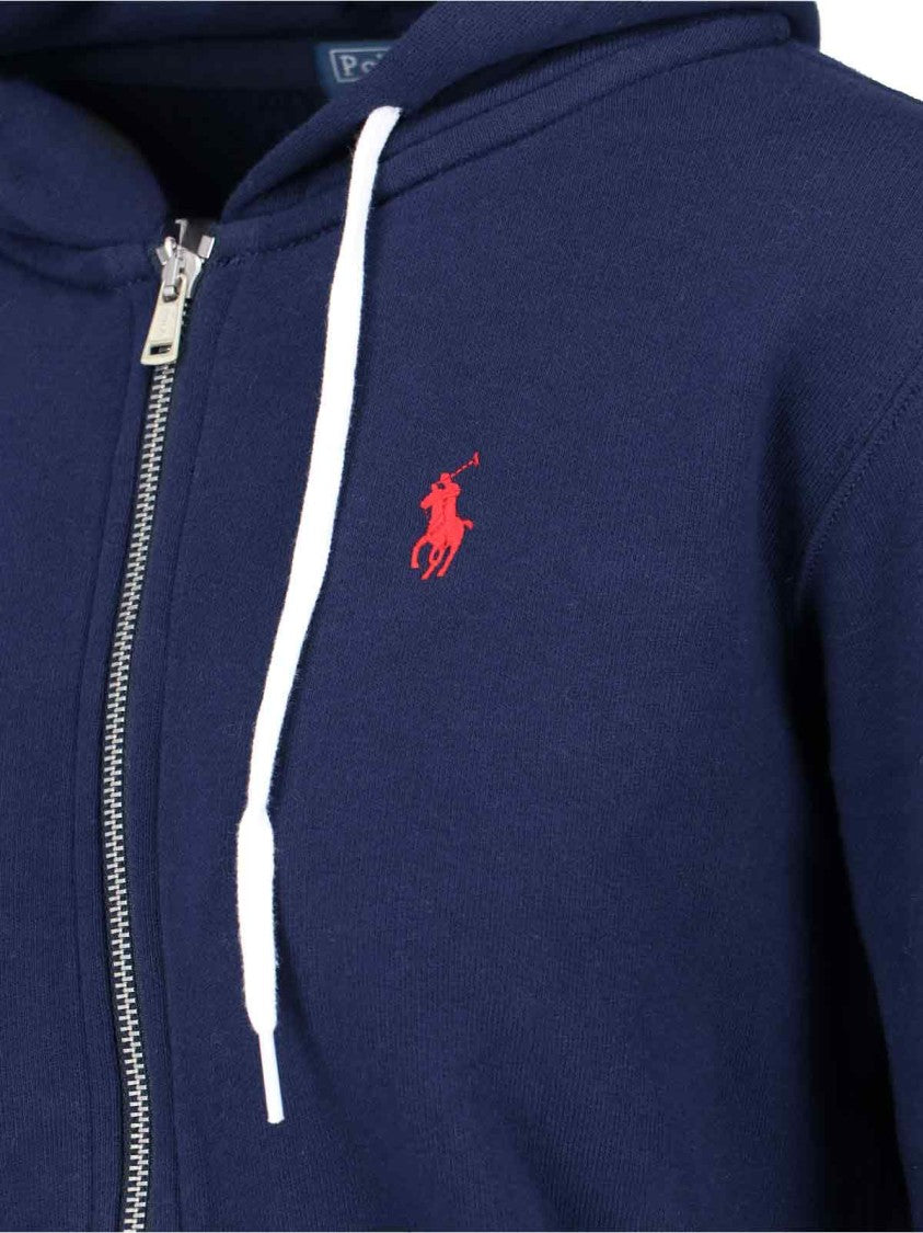 Polo Ralph Lauren Logo Zip Hoodie – Navy