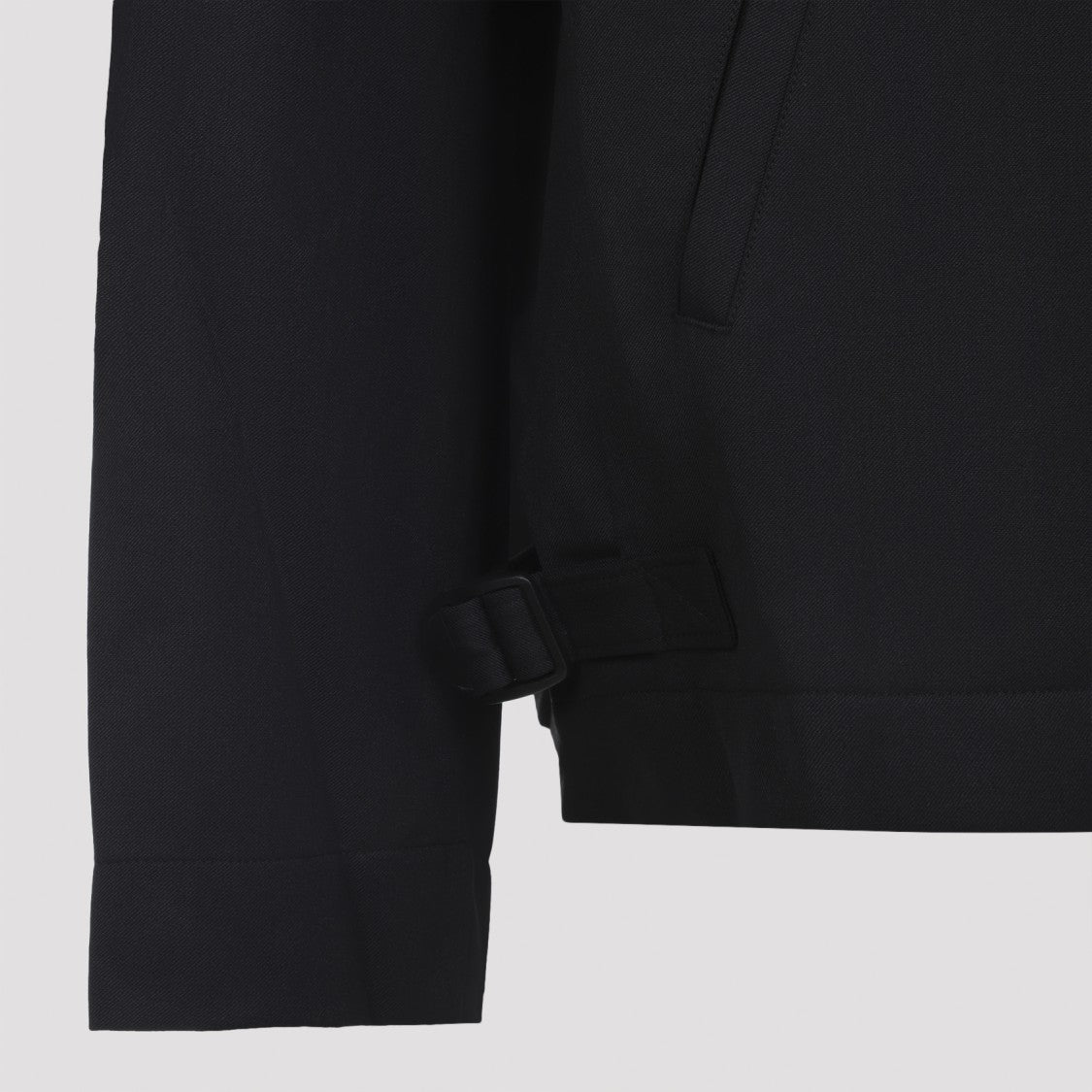 Y-3 Refined Black Wool-Blend Jacket With Pointed Collar