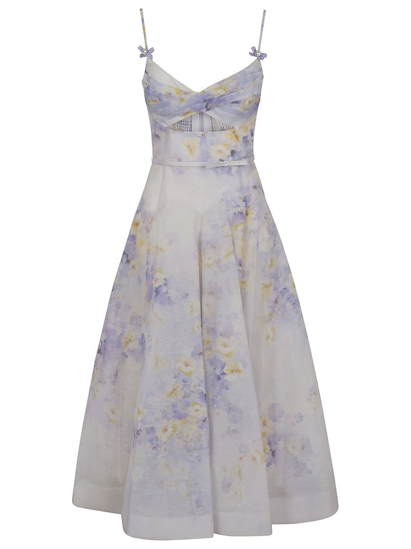 Zimmermann Crush Twist Front Midi Dress