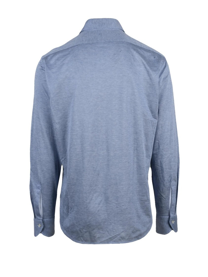 Xacus Blue Cotton Lyocell Shirt