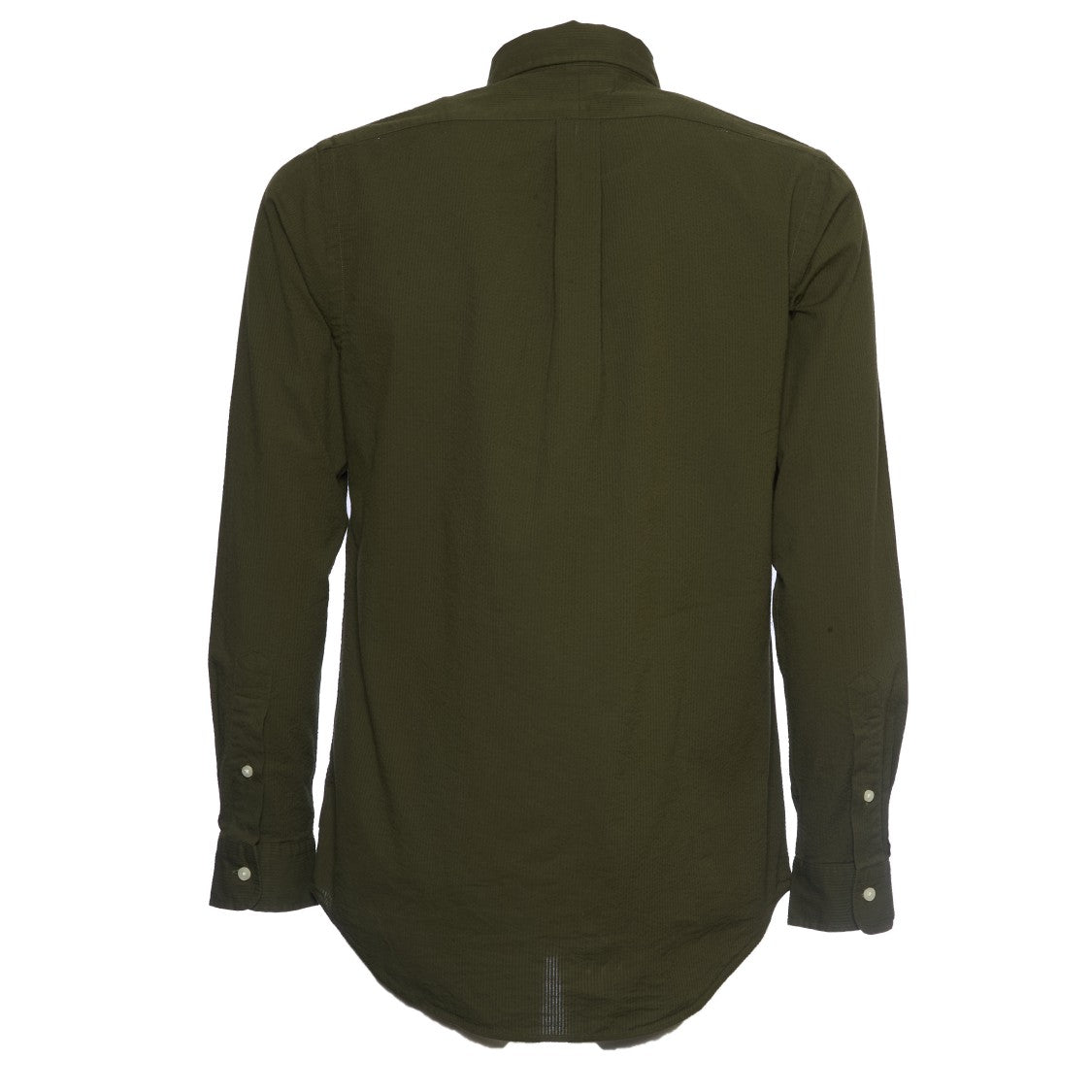 Polo Ralph Lauren Camicia In Seersucker Custom-Fit New Olive