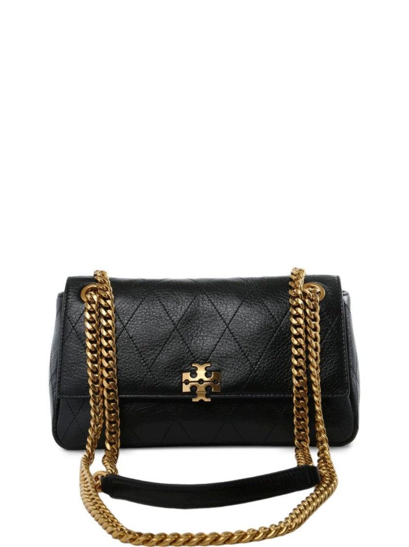Tory Burch Black Quilted Chain Strap Leather Shoulder Bag