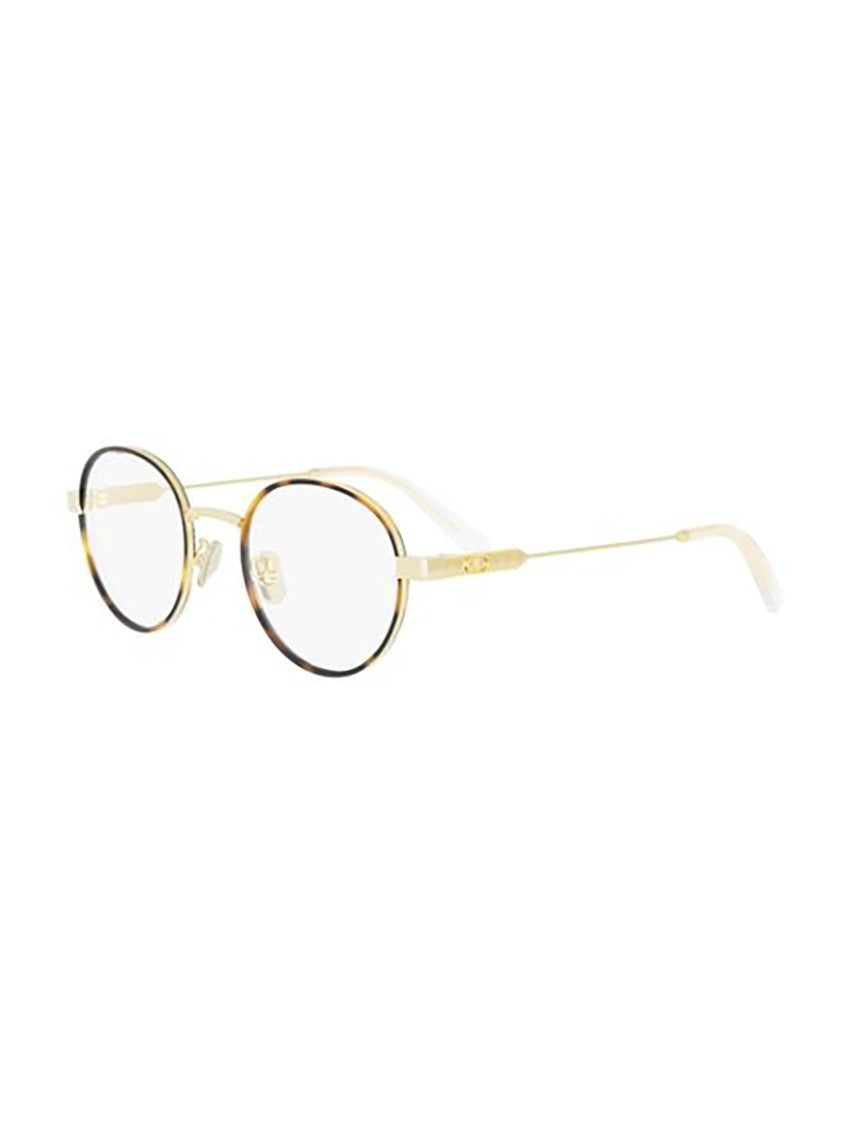 Dior Brown Cannageo R1u Gold Eyeglasses