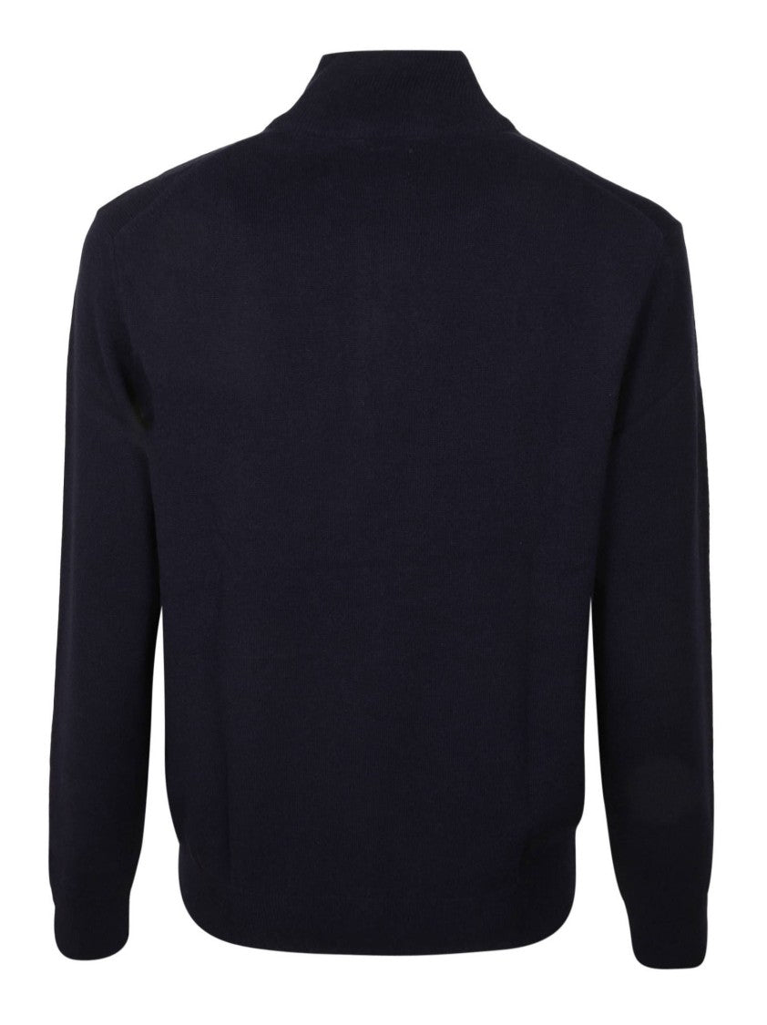 Polo Ralph Lauren Navy Wool Sweater With High Collar