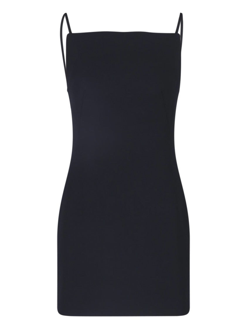 Givenchy Black Viscose Square-Neck Mini Dress