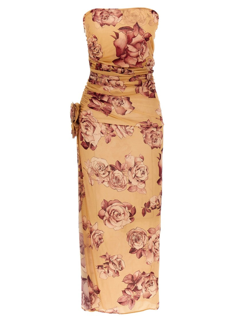 Magda Butrym Off-The-Shoulder Midi Dress With Ruffled Bodice