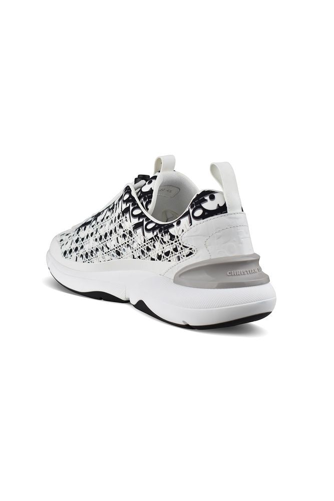 Dior Oblique Print Low-Top Sneakers With Cannage Inserts