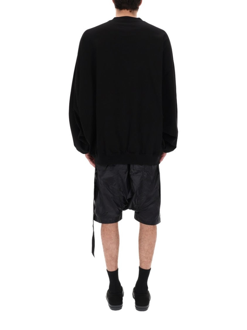 Drkshdw By Rick Owens Neutrals Hun Crewneck Hanging Strap Hoodie