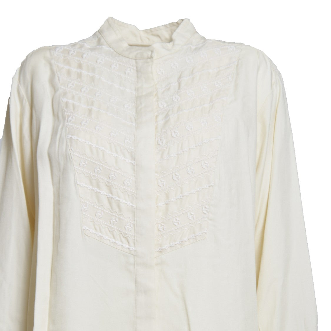 Isabel Marant Étoile Britten Blouse In Ecru Cotton With Embroidery
