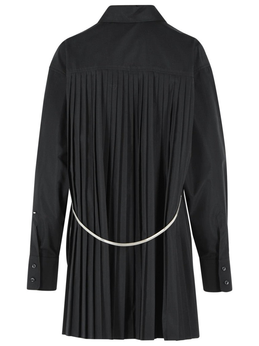 Sportmax 'Nespolo' Black Cotton Blend Shirt Dress