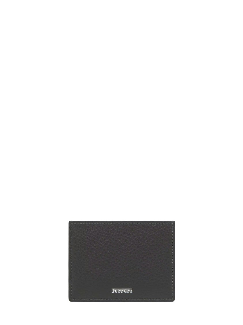 Ferrari Garnet Leather Card Holder