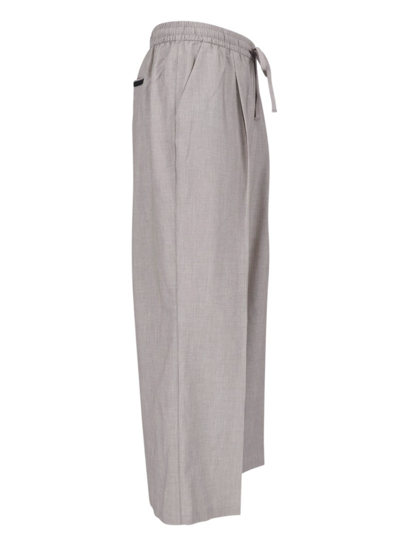 Fear Of God Essentials Grey Fabric Adjustable Waistband Wide-Leg Sweatpants