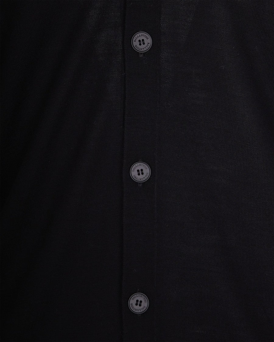 Ballantyne Black Wool Cardigan