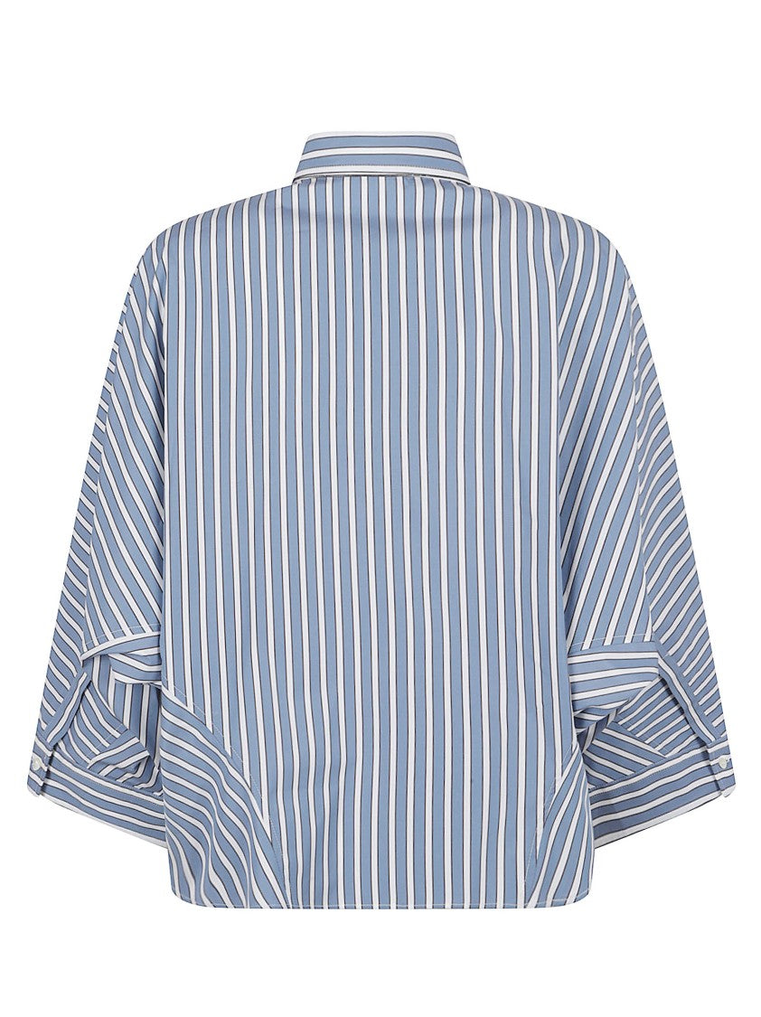 Brunello Cucinelli Structured Striped Button-Down Shirt