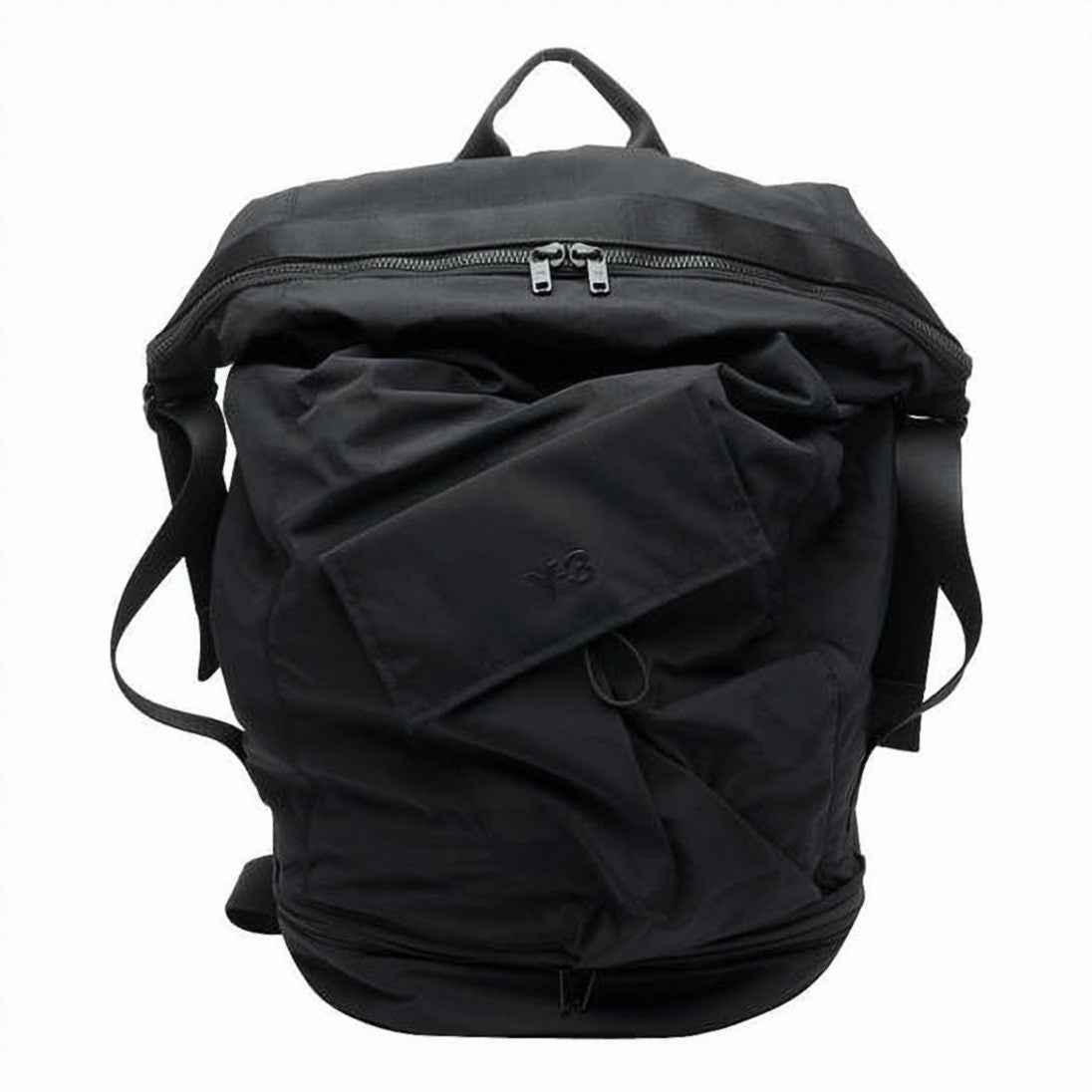 Y-3 Black Backpack With Double Zipper Closure