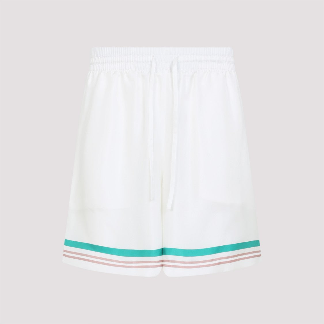 Casablanca Silk Bermuda Shorts With Stripe