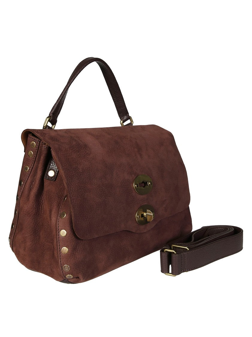 Zanellato Medium Brown Postina Jones Nubuck Handbag