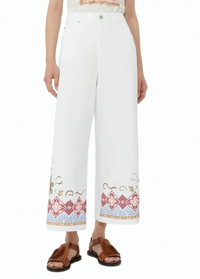 Weekend Pure Cotton Bull Wide Leg Trousers