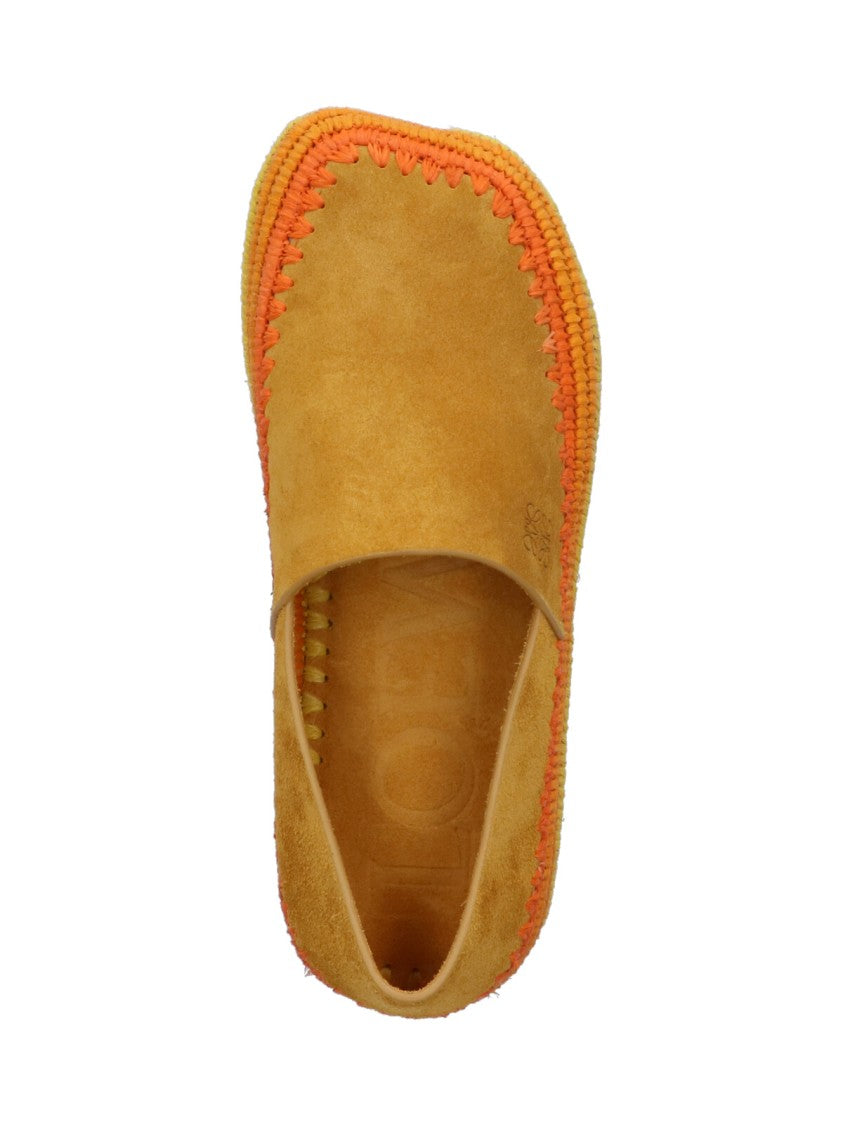 Loewe X Paula's Ibiza "Slipper Rio" Moccasins, In Orange Suede