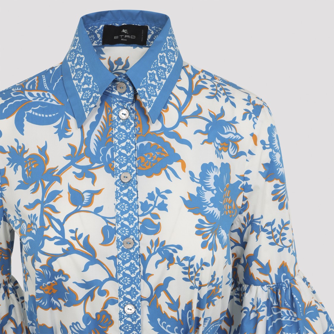 Etro Blue Cotton Blend Dress