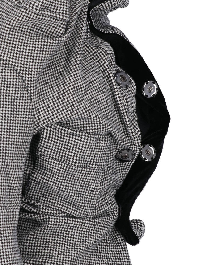 Junya Watanabe Grey Asymmetrical Wide Collar Wool-Blend Jacket