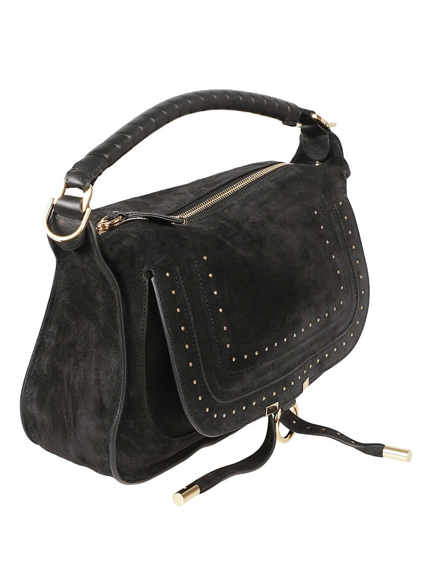 Chloé Rectangular Handbag In Soft Calf Leather With Suede Finish
