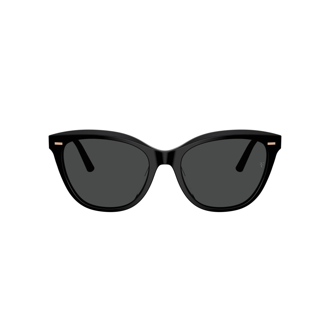 Oliver Peoples 0Ov5597su Glossy Black Cat-Eye Sunglasses With Rose Gold Accents