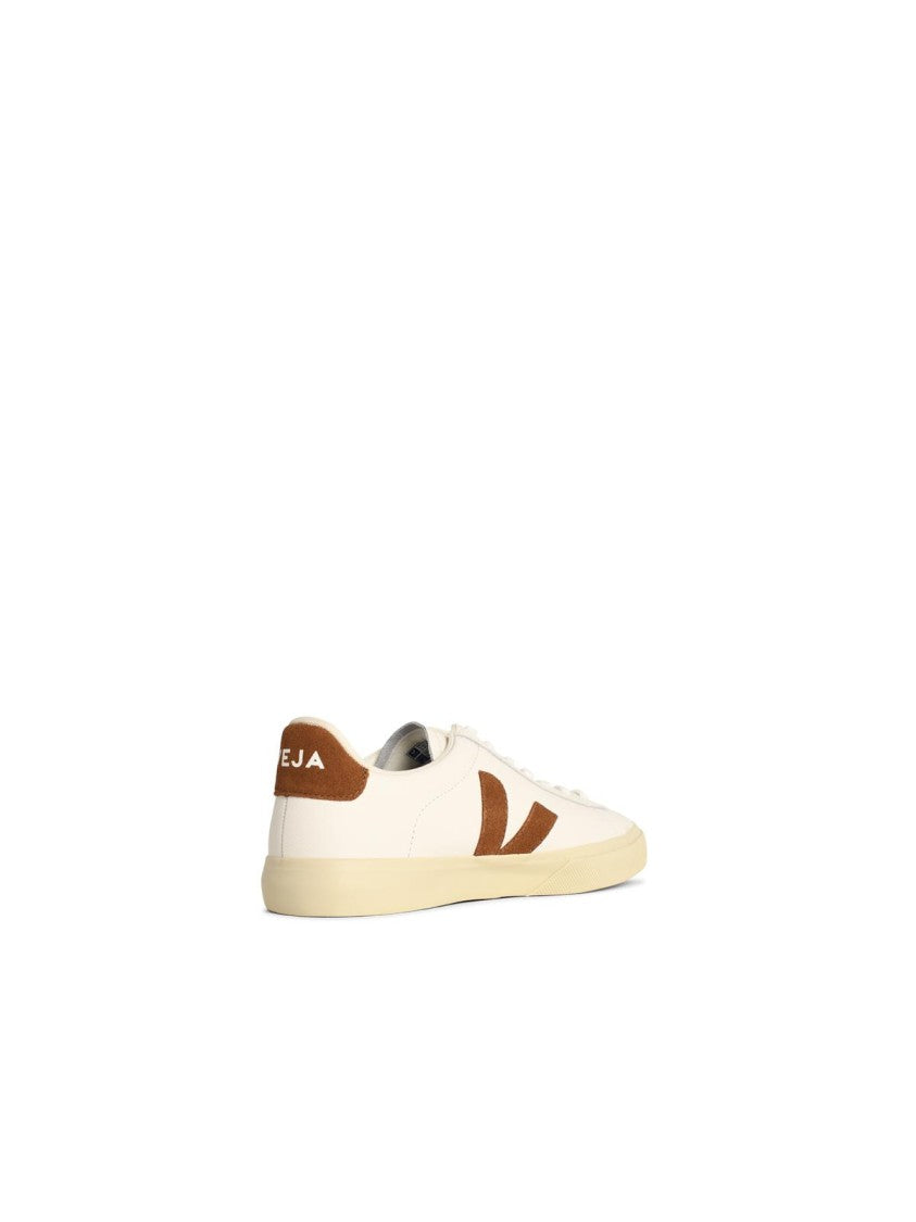 Veja 'Campo' White Leather And Cognac Sneakers