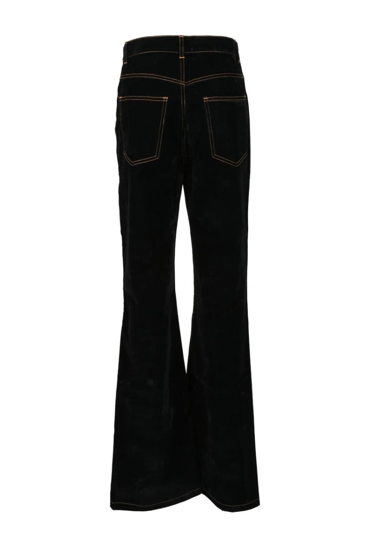 Nine Minutes Cotton Polyurethane Trousers - Black