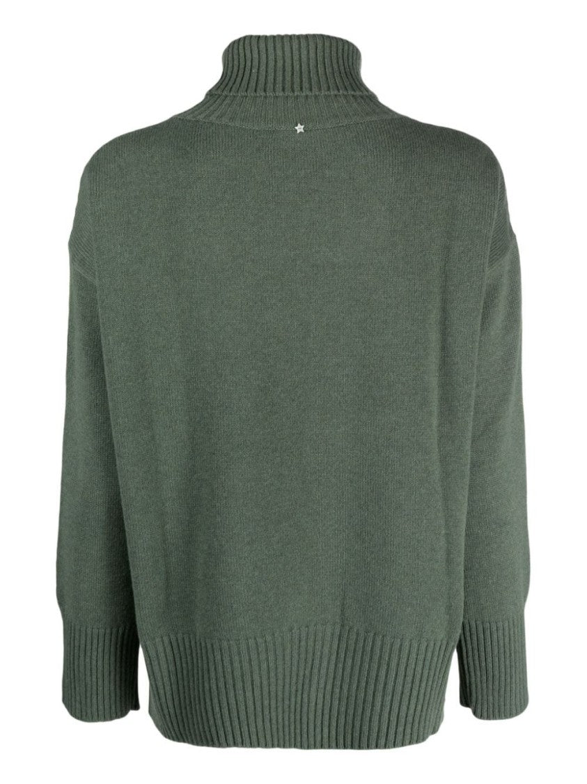 Lorena Antoniazzi Roll-Neck Piped-Trim Detail Knitwear Jumper
