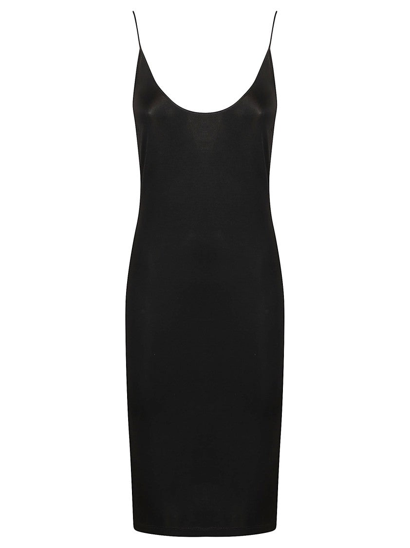 Saint Laurent Black Mini Dress With Spaghetti Straps