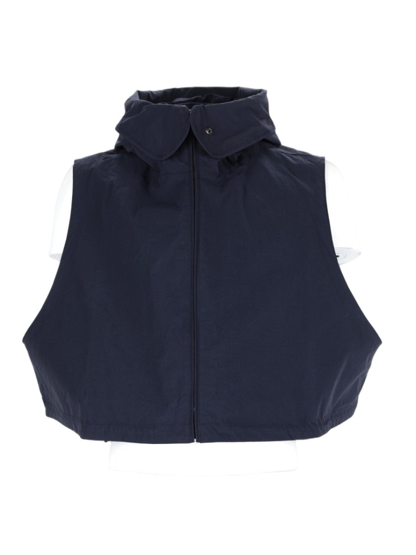 Ymc Paper Touch Cropped Zip-Through Polyamide Vest