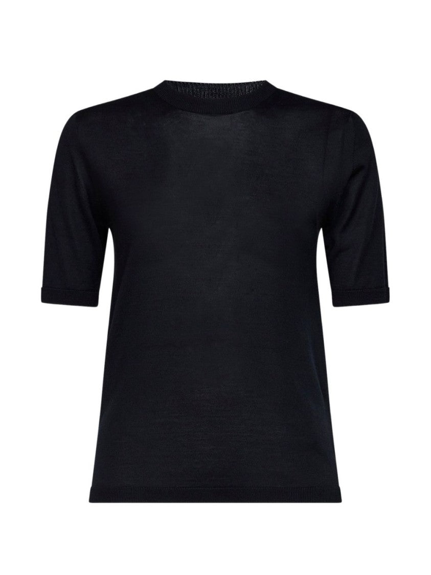 Max Mara Short-Sleeved Round Neck Top