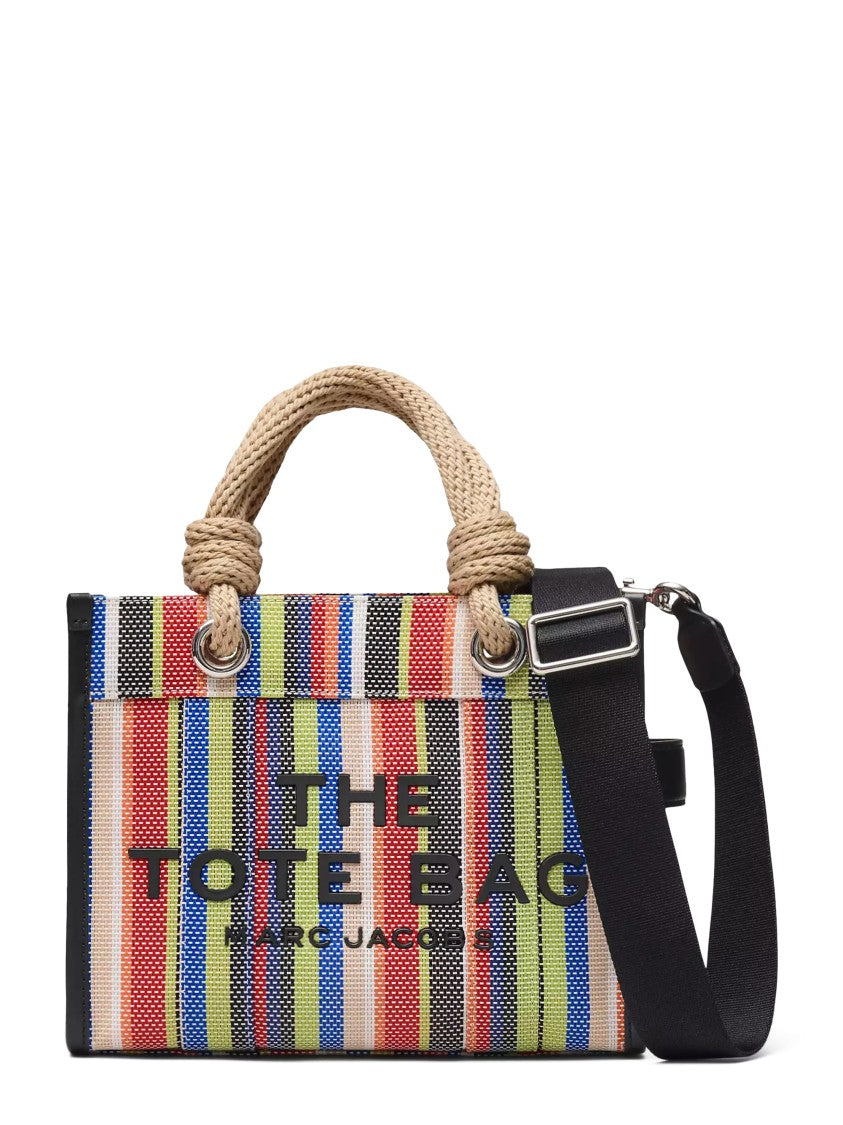 Marc Jacobs Vibrant Stripe Small Tote Bag With Rope Handles