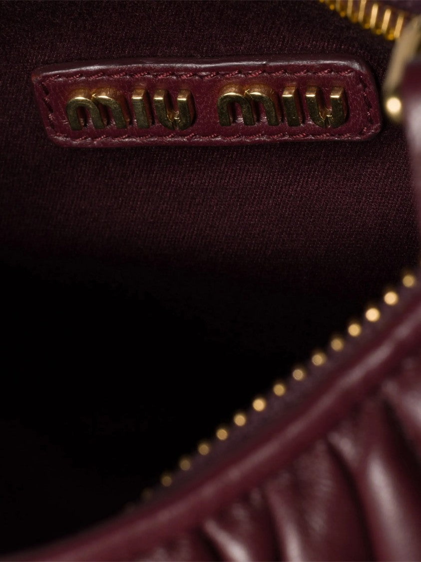 Miu Miu Black Hobo Wander Quilted Lambskin Hobo Bag