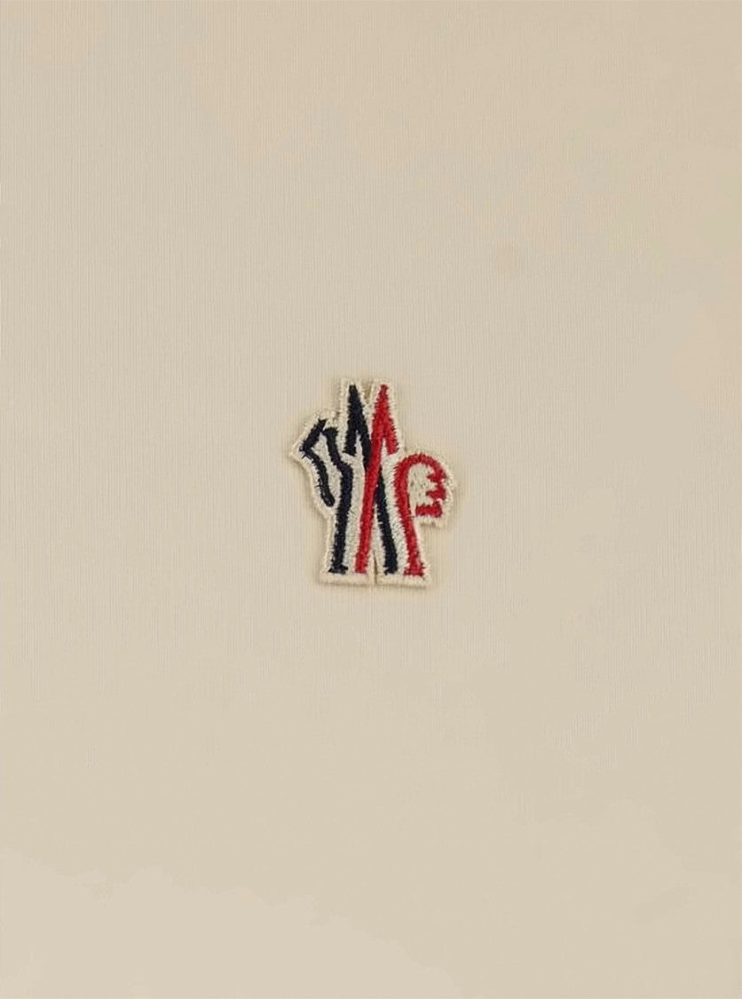 Moncler Cropped Short-Sleeved T-Shirt With Horizontal Stripe