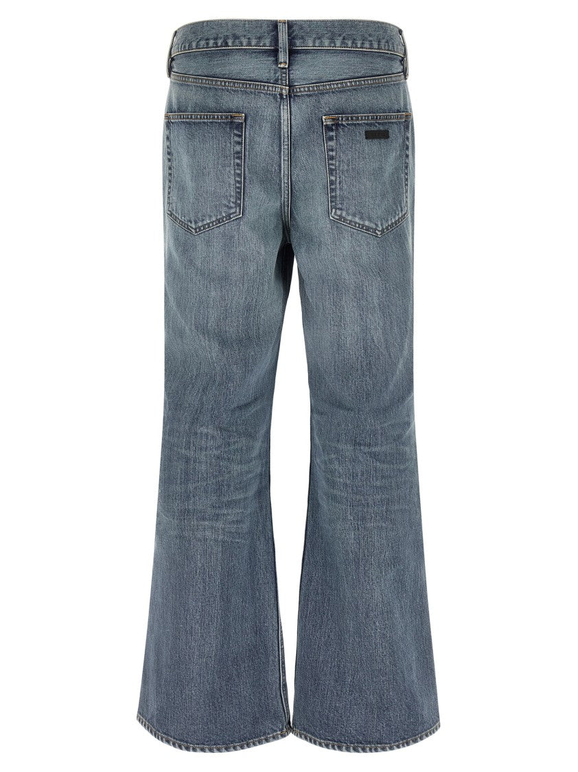 Fear Of God Stone-Washed Denim Jeans With Wide Flared Legs