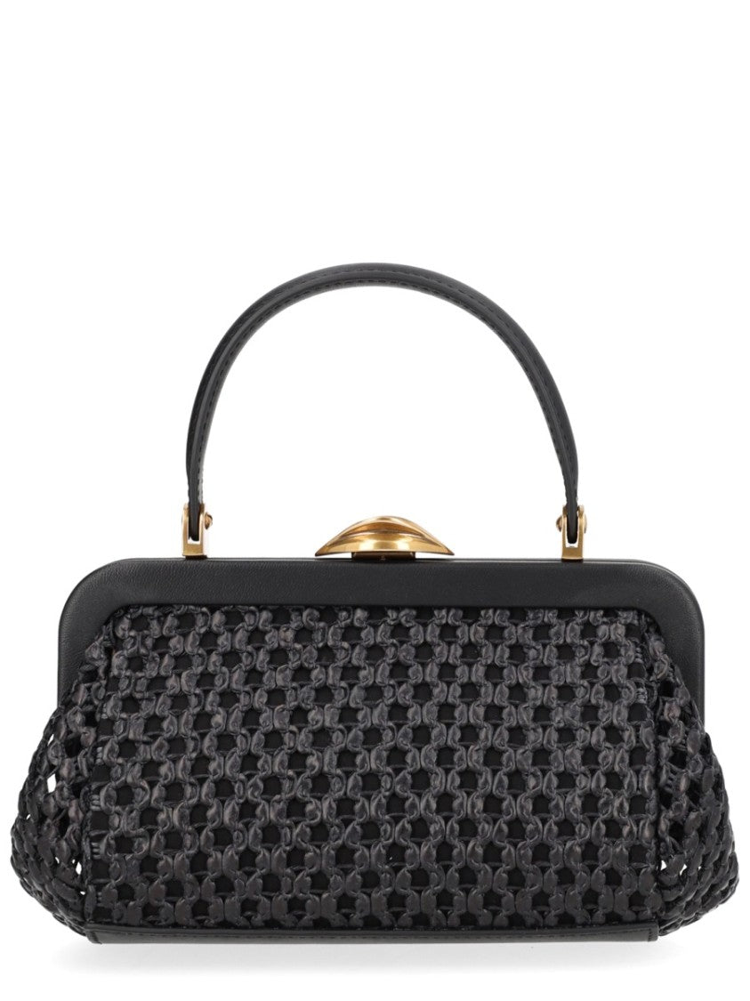 Cult Gaia Zuma Mini Woven Clasp Clutch