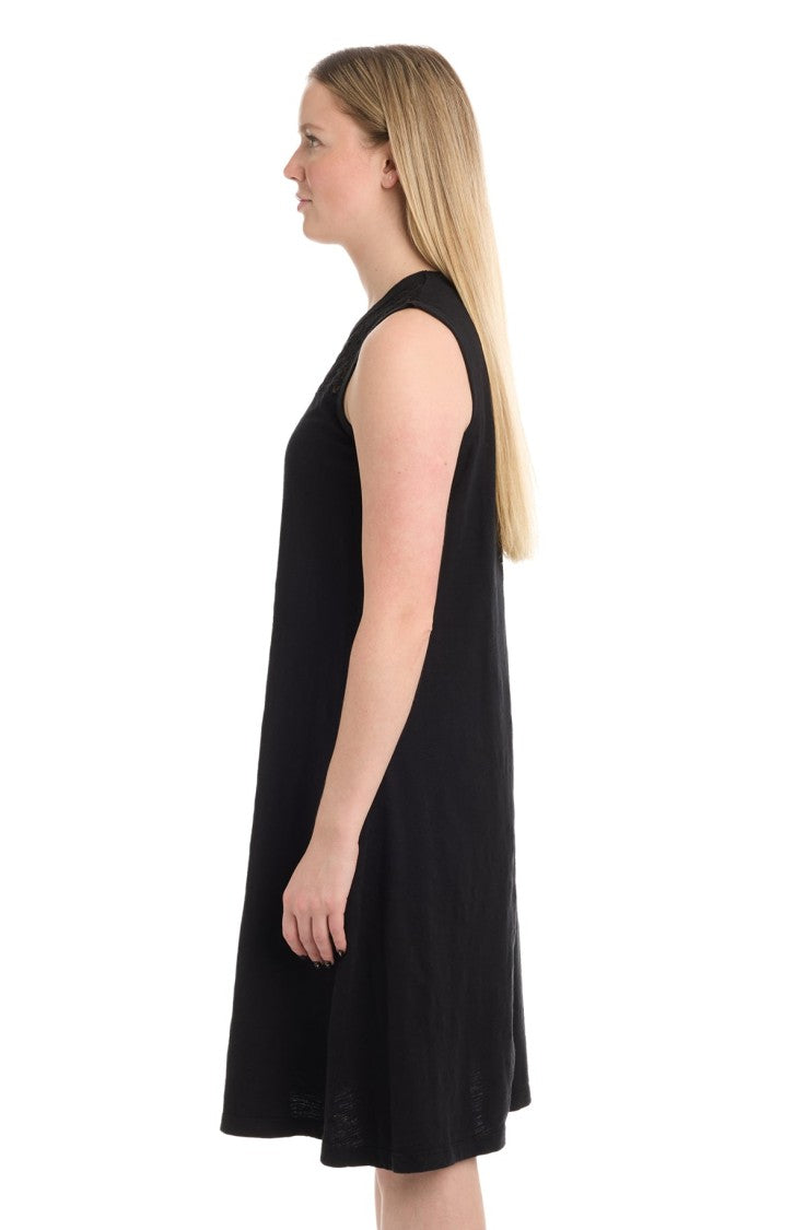Wilt Sleeveless Lace Yoke Dress