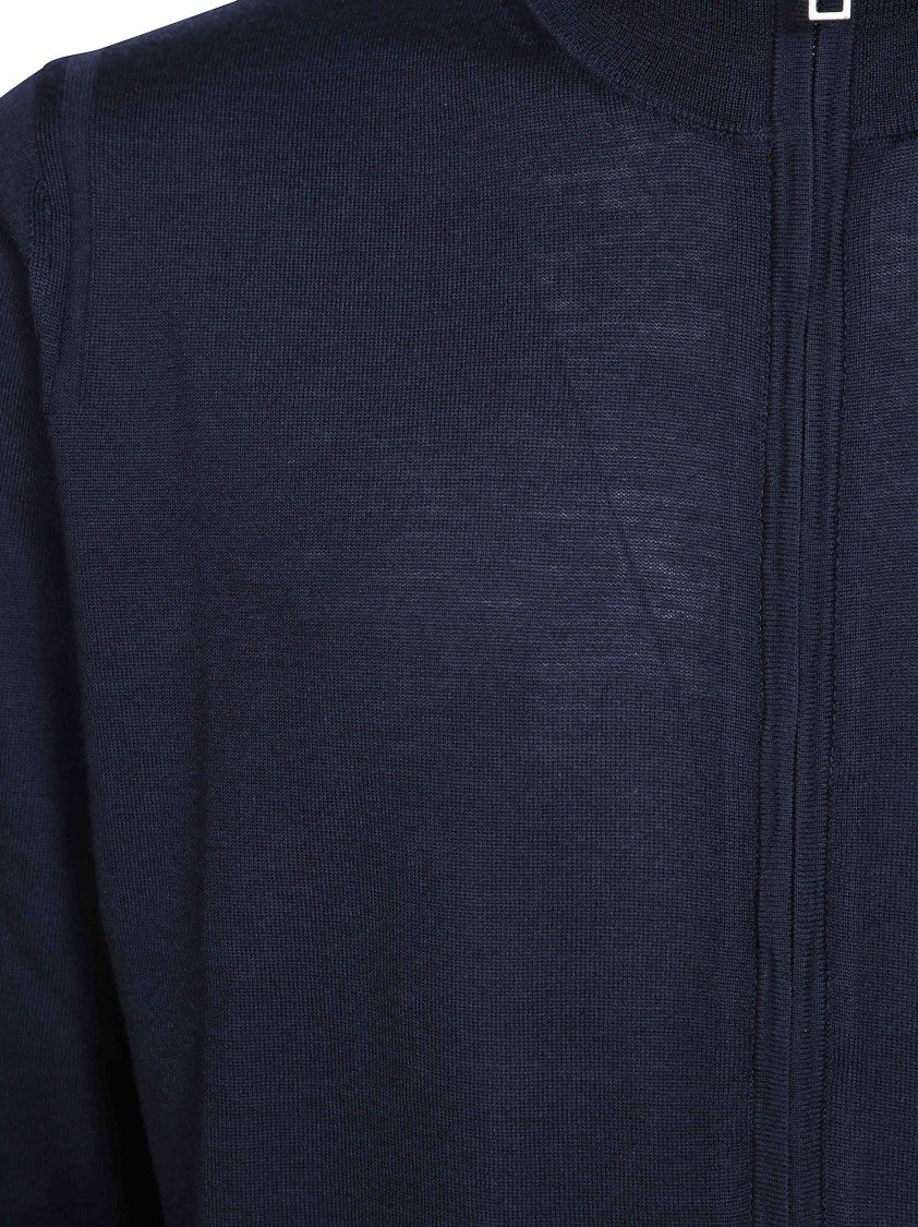 Paolo Pecora Minimalist Full-Zip High-Collar Cardigan