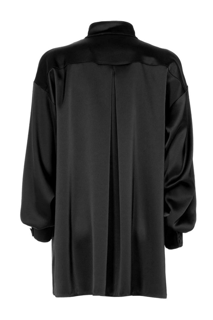 Les Filles D'eva Black Silk Blouse
