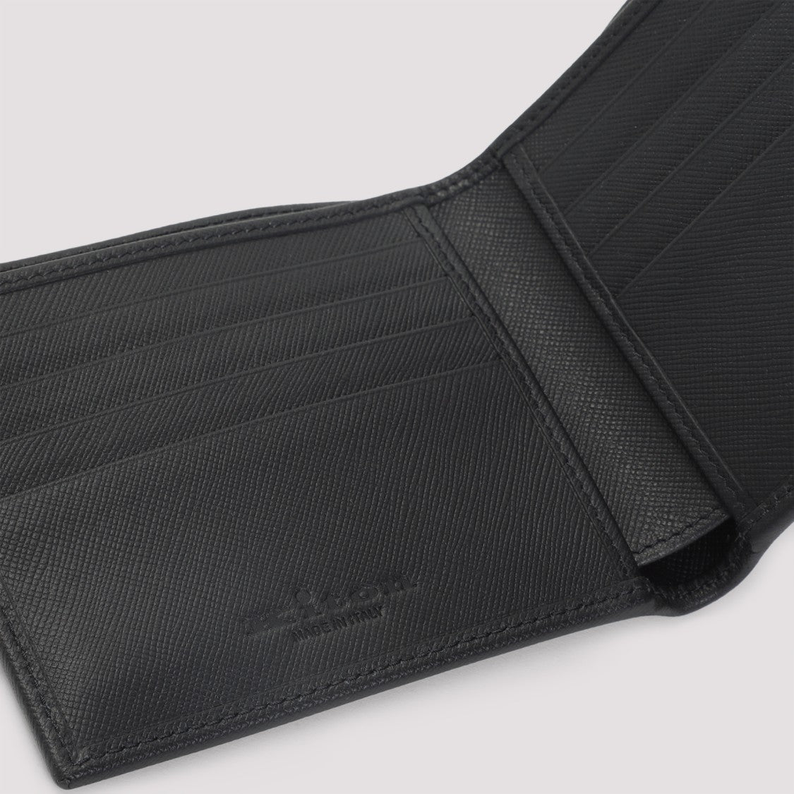 Kiton Black Calf Leather Wallet