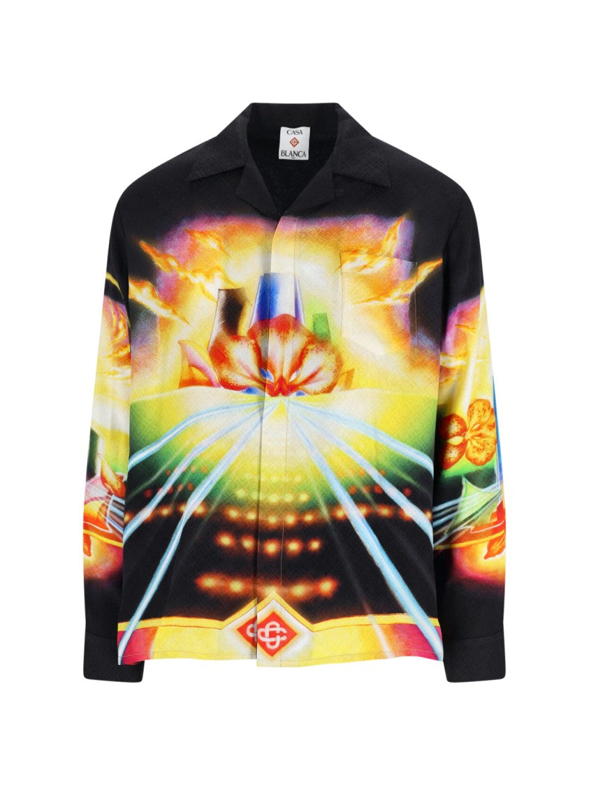 Casablanca Vibrant Multicolour Casual Shirt With Classic Collar