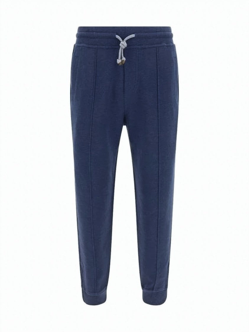 Brunello Cucinelli Tapered Jogger Pants With Elastic Waistband And Seam Detailing