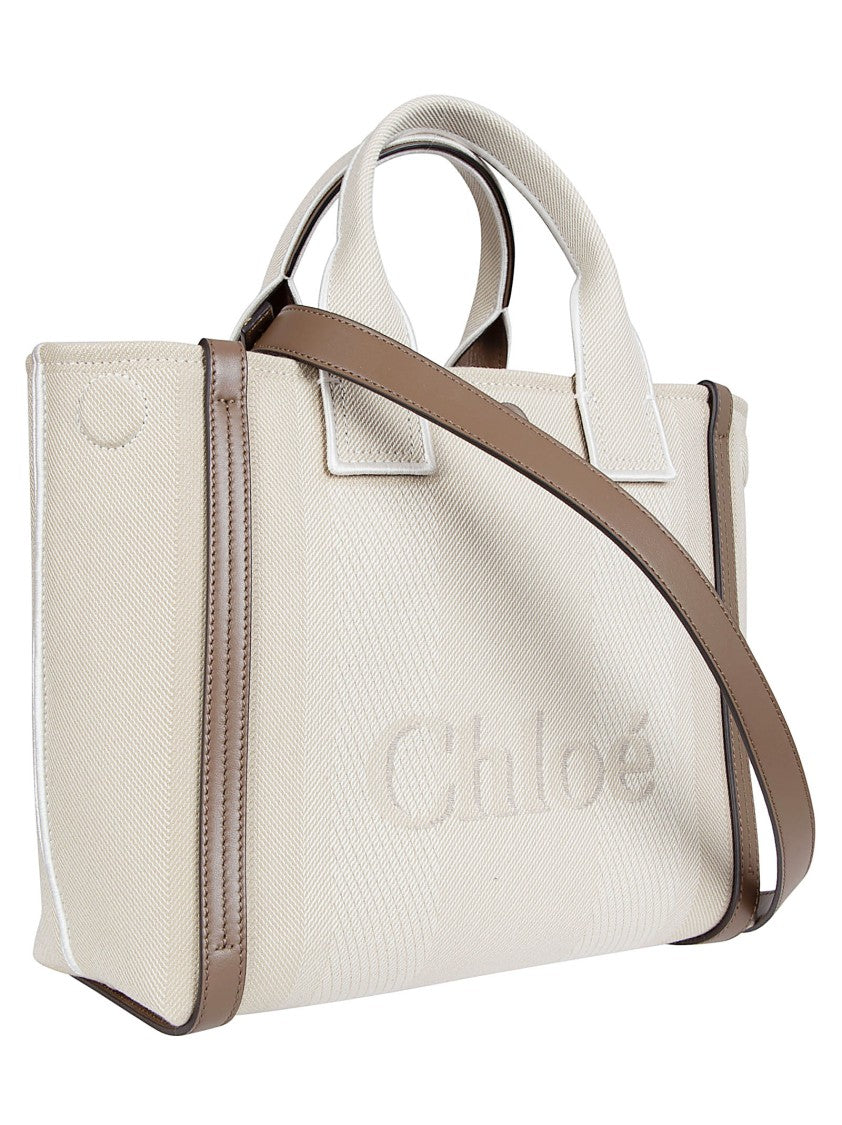 Chloé Small Structured Carry Bag With Contrasting Leather Bands