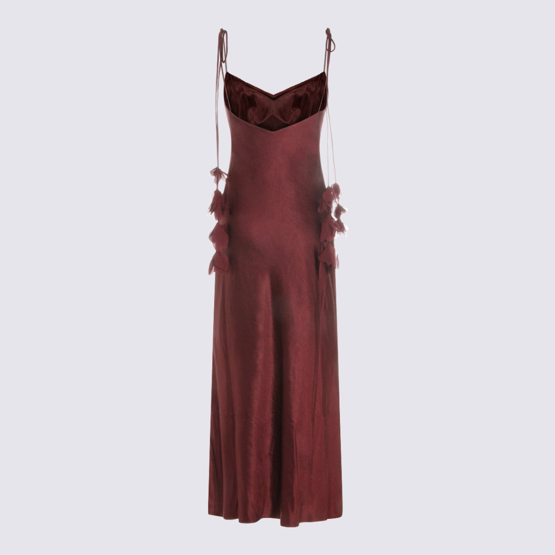 Self-Portrait Burgundy Sleeveless Maxi Dress