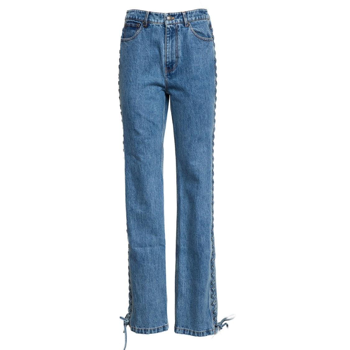 Rotate Rotta Straight-Leg Jeans With Laces