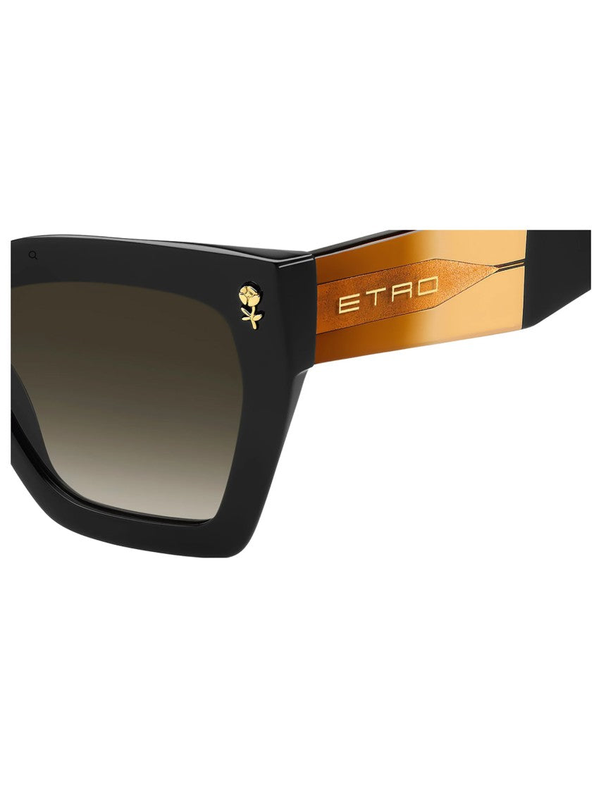 Etro Cat-Eye Sunglasses With Gradient Lenses And Gold Accents