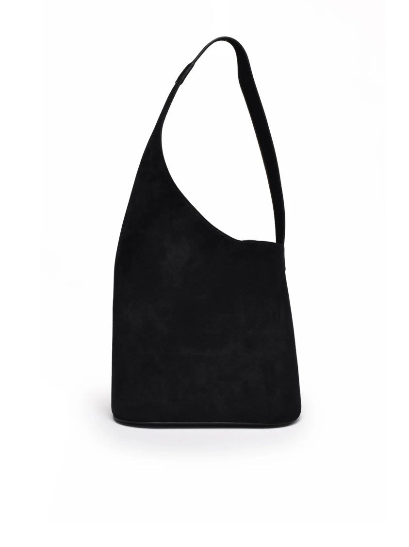 Aesther Ekme Black Lune Tote Suede Shoulder Bag
