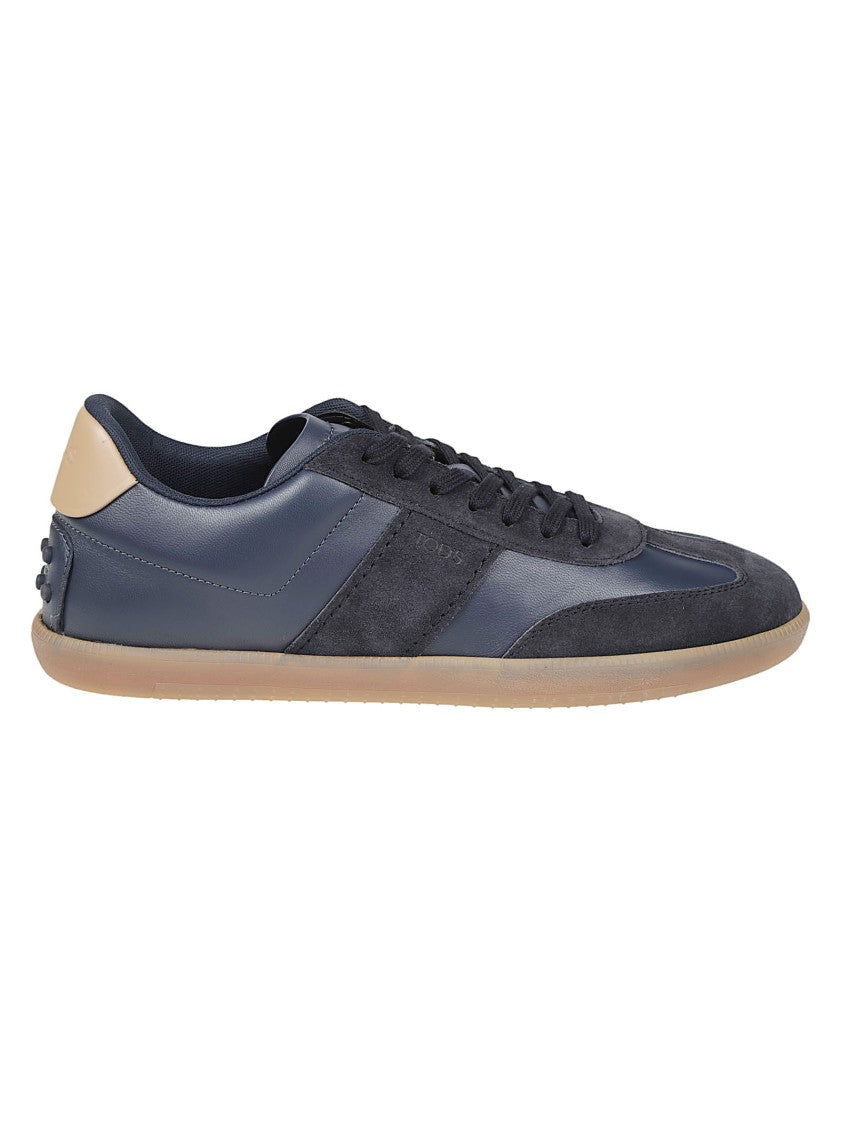 Tod's Blue Ligh Cassetta 68C Low-Profile Leather Sneakers